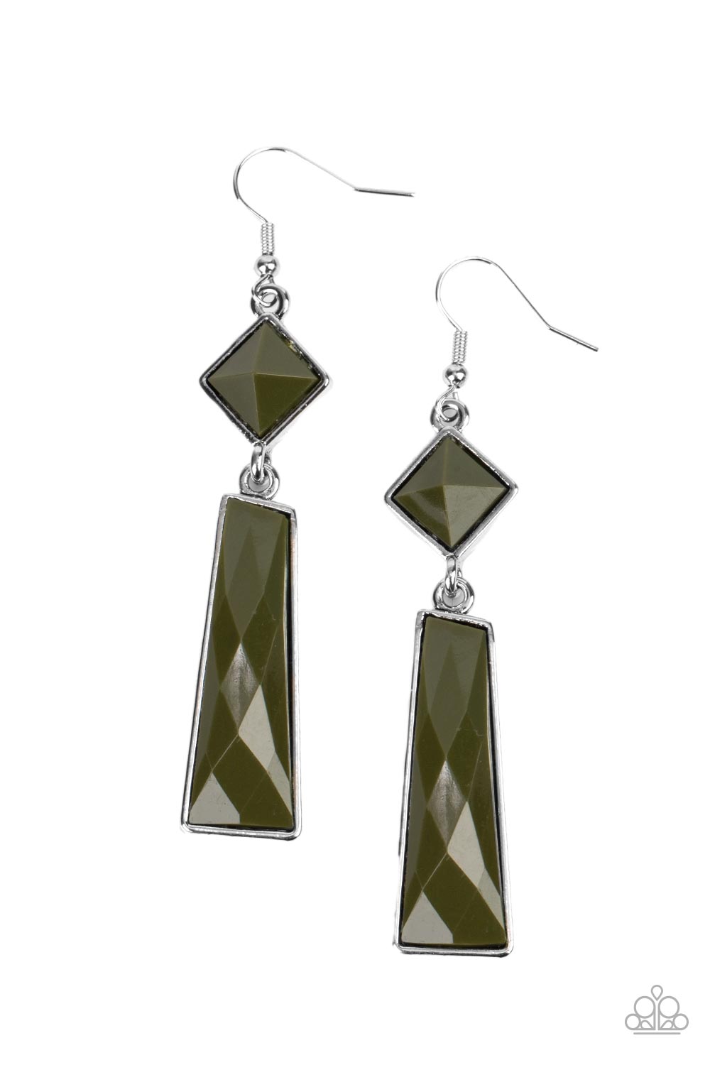 Paparazzi Hollywood Harmony - Green Earrings