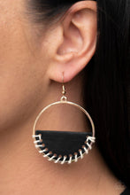 Load image into Gallery viewer, Paparazzi Lavishly Laid Back - Black Earrings
