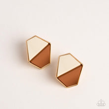 Load image into Gallery viewer, Paparazzi Generically Geometric - Brown Earrings
